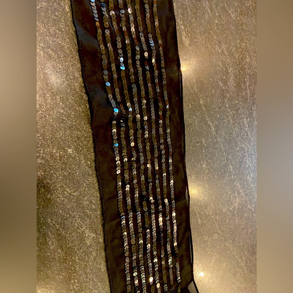 Lovely black sequin scarf